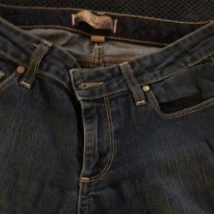 Dark wash straight Paige jeans 27